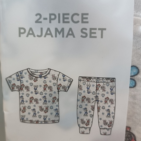 Paw Patrol 12 month 2 piece  Pajama Set - Gray and Blue - Picture 1 of 4